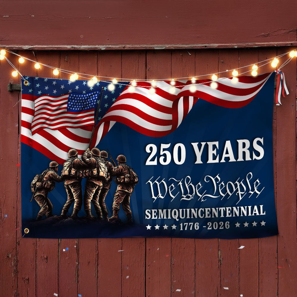 250 Years We The People Semiquincentennial Grommet Flag