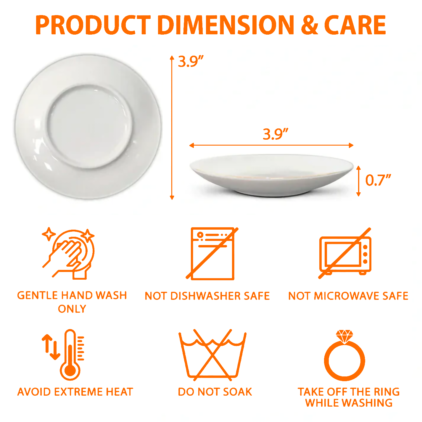 Birth Month Flower Watercolor Blooming In Love - Personalized Round Ring Dish