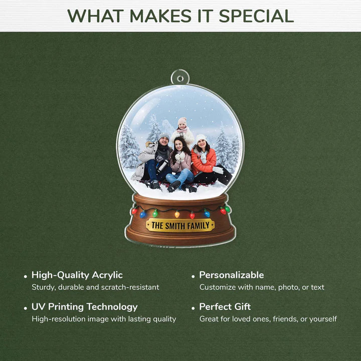 Personalised Acrylic Photo Ornaments for Family