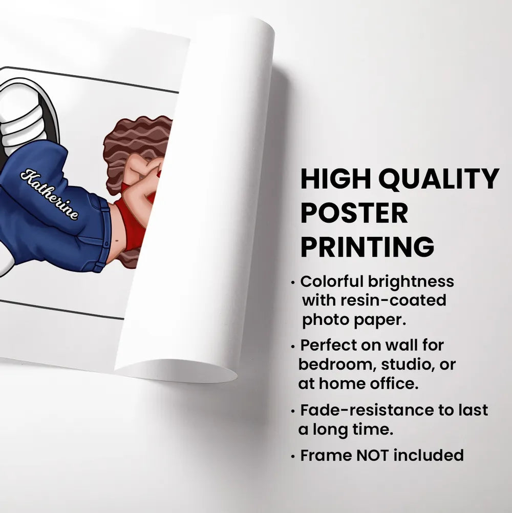 My King My Queen Y2K Couple - Personalized Poster - Valentine's Day Gift, Anniversary Gift For Him, For Her