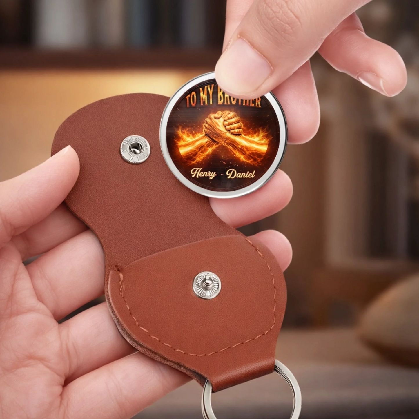 Custom Pocket Hug - Personalized Birthday Gifts For Brother - Brothers Bound For Life