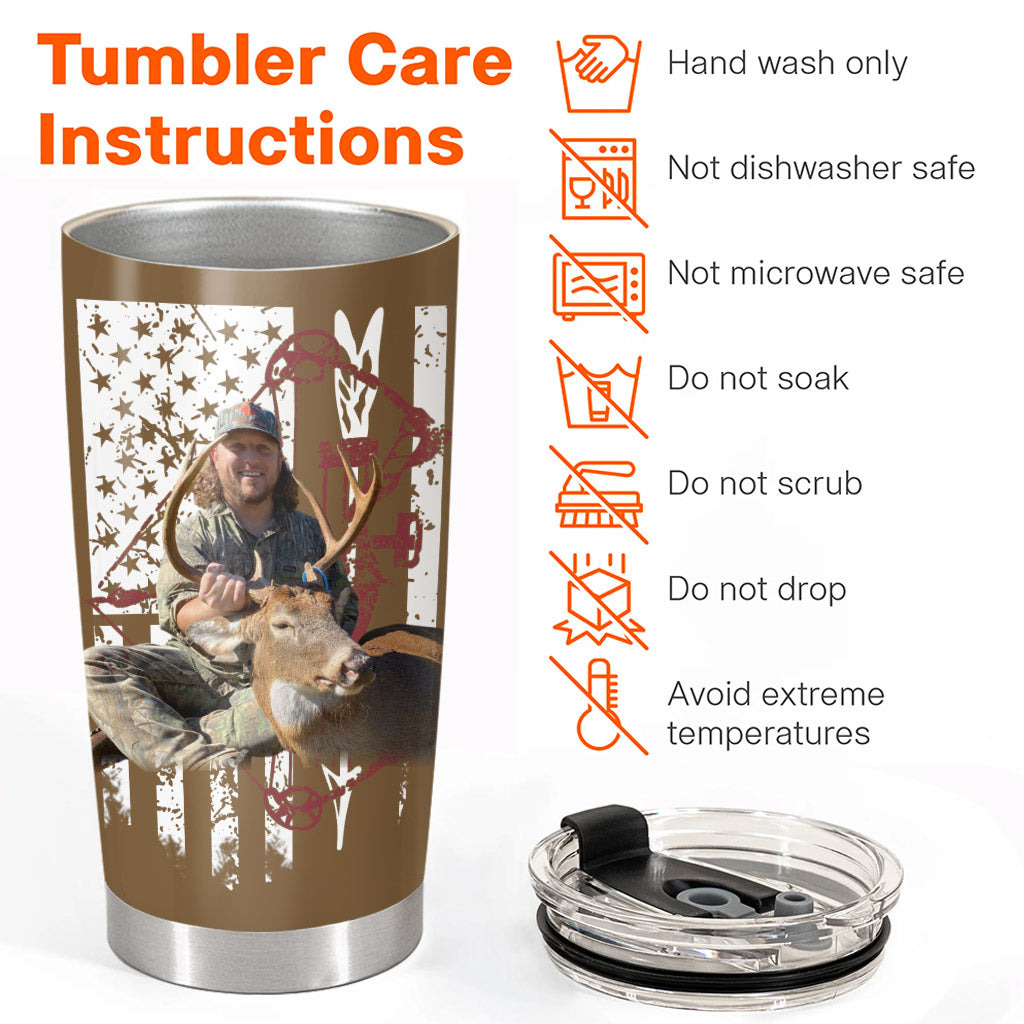 Personalized Hunting Tumbler Gifts for Hunter, Christmas Gifts for Husband, Dad, Father's Day