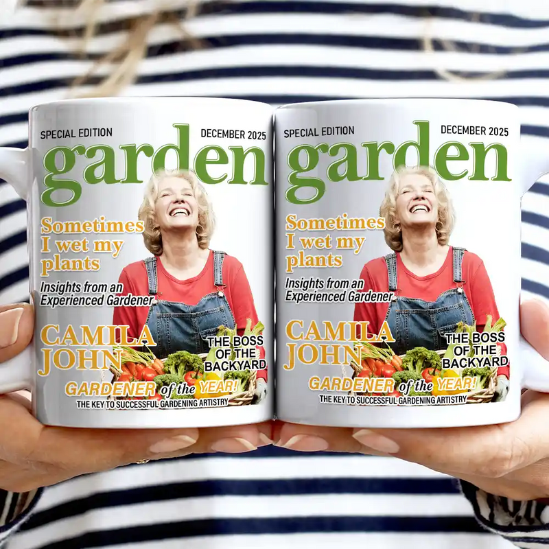 Custom Photo Garden Magazine - Personalized Mug