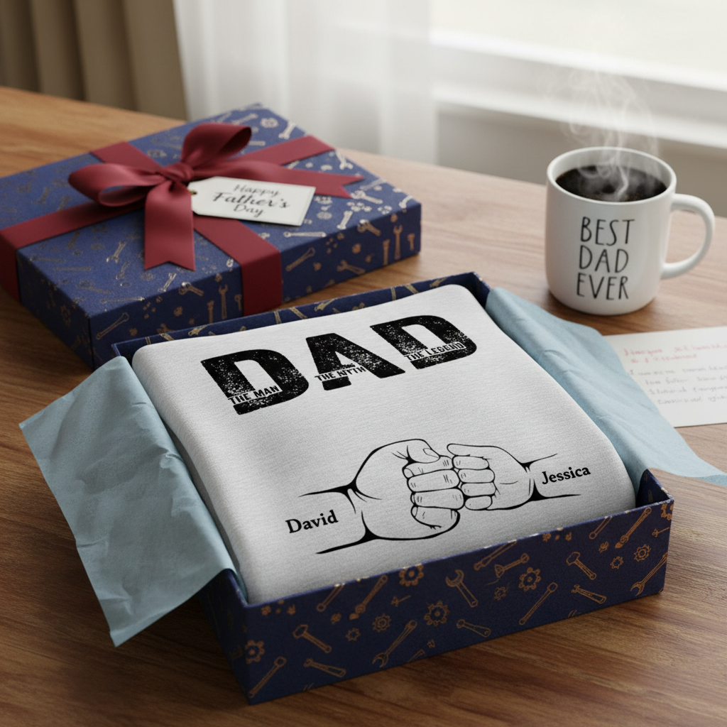 Dad The Man The Myth The Legend - Personalized Sweater Father's Day