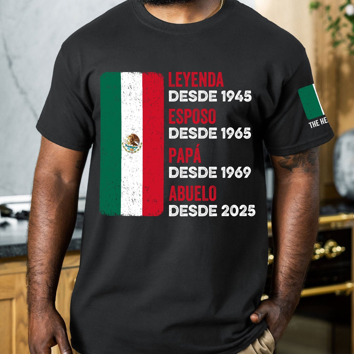 Leyenda Papá Abuelo - Hispanic, Mexico, Puerto Rico, El Salvador, Cuba, Dr - Personalized Shirt