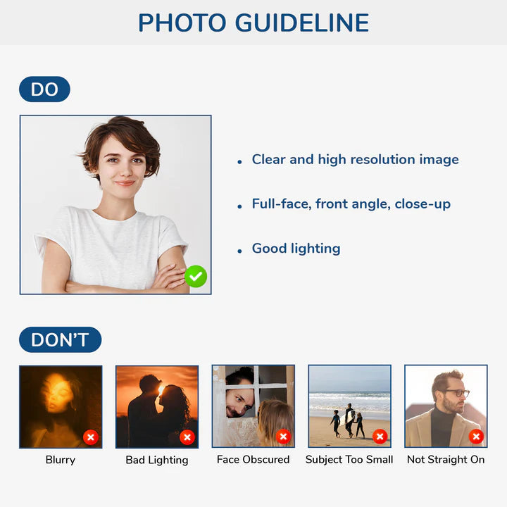 Personalised Acrylic Christmas Ornament with Kids Photo