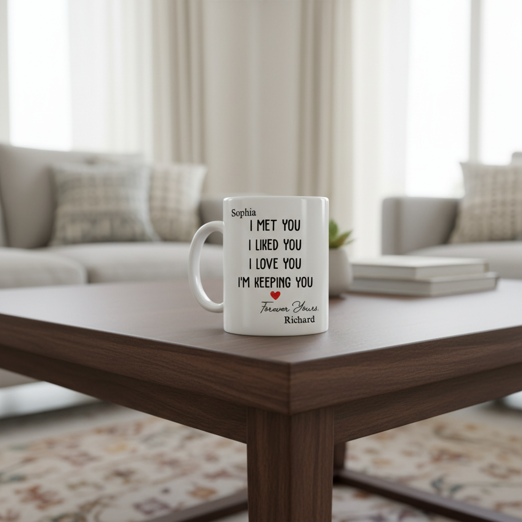 I Met You I Liked You - Personalized Custom Coffee Mug
