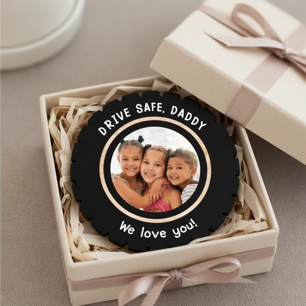 Custom Photo We Love You Car Visor Clip - Personalized Cute Gift For Dad, Husband