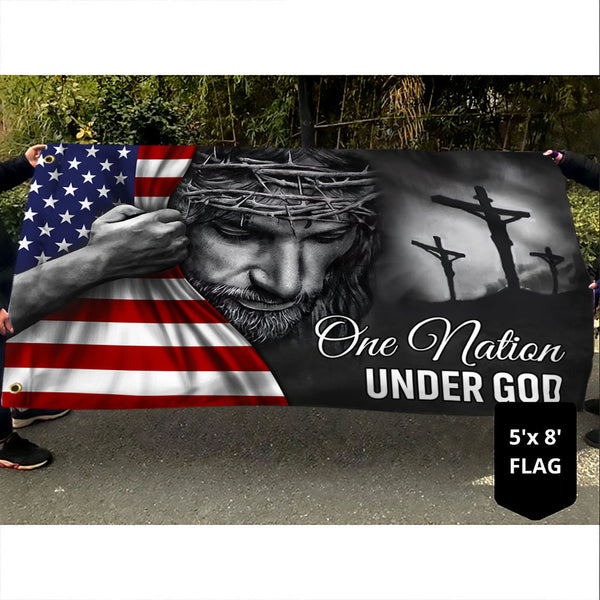 One Nation Under God Flag - Patriotic Grommet Flag Gift for Faithful Hearts & Home Decor