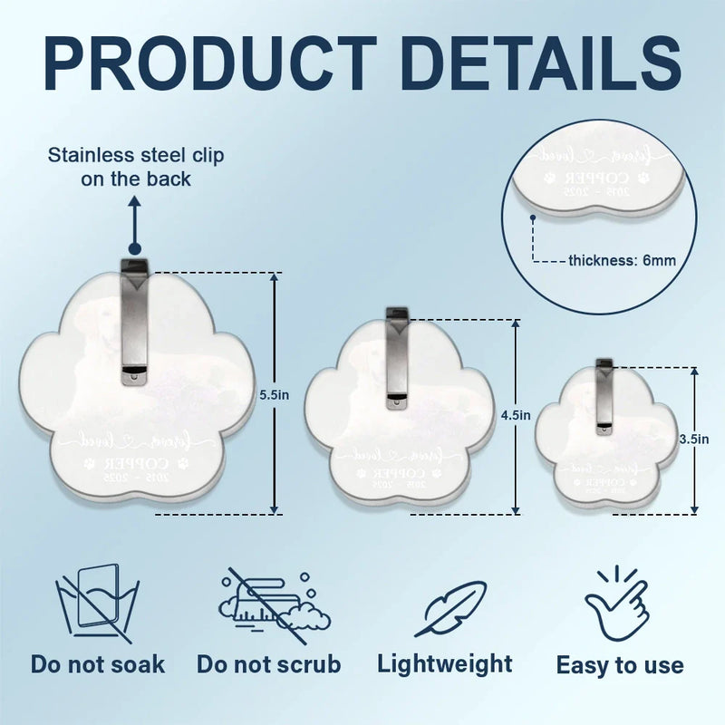 Custom Photo Forever In My Heart - Personalized Custom Shaped Acrylic Car Visor Clip