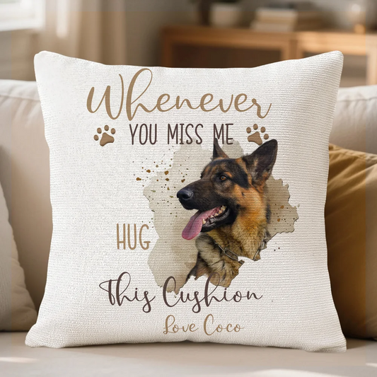 Personalised Multicolor Paw Print Photo Soft Cushion Cover with Name Home Decoration Memorial Sympathy Pet Loss Gift for Pet Owners