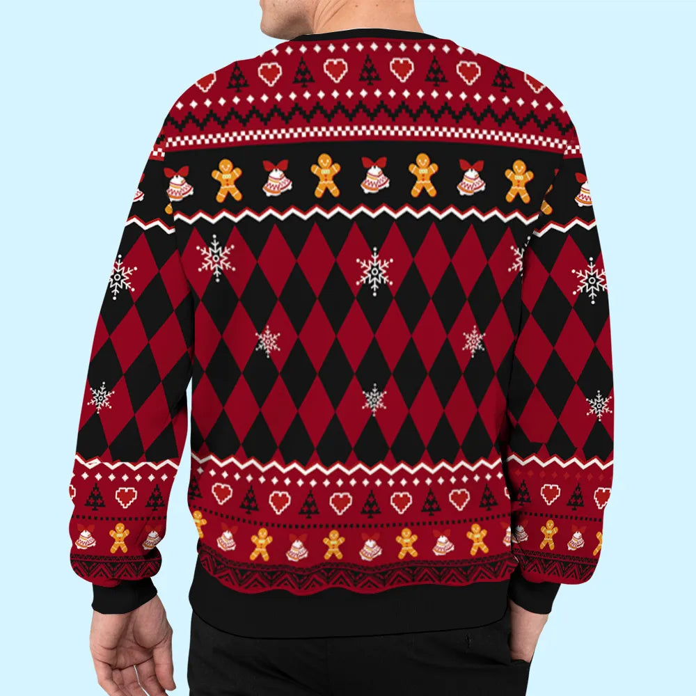 Just A Man Who Loves His Dog Christmas - Personalized Custom All-Over-Print Sweatshirt