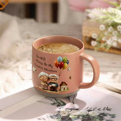 You Will Always Be My Greatest Adventure - Personalized Couple Printed Pottery Mug