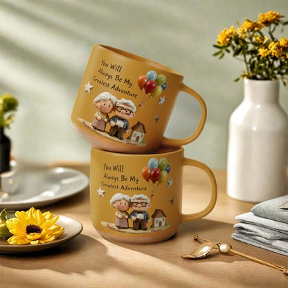 You Will Always Be My Greatest Adventure - Personalized Couple Printed Pottery Mug