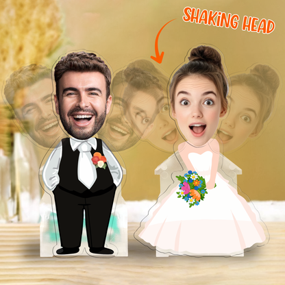 Custom Cartoon Bobblehead Standee – Funny Acrylic Gift for Couples