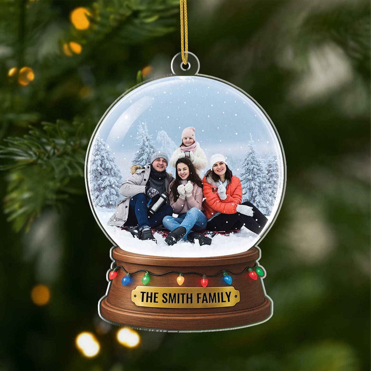 Personalised Acrylic Photo Ornaments for Family