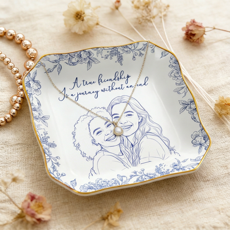 Soul Sister Keepsake Photo Dish - A Personalized Jewelry Gift for Best Friends