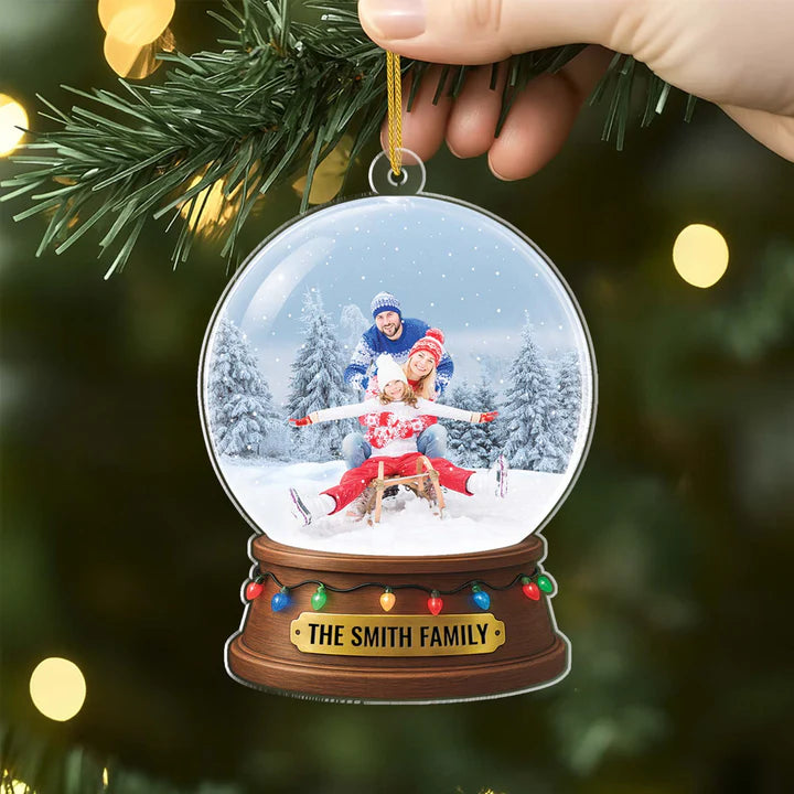Personalised Acrylic Photo Ornaments for Family