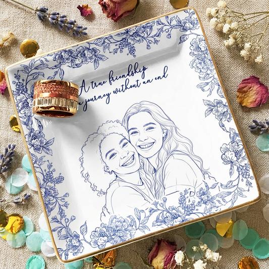 Soul Sister Keepsake Photo Dish - A Personalized Jewelry Gift for Best Friends