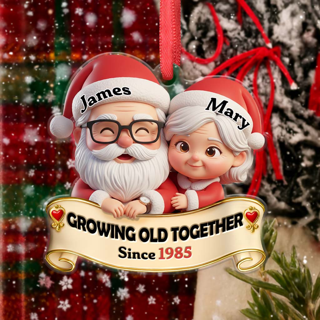 Personalized Christmas Ornament – Growing Old Together 2