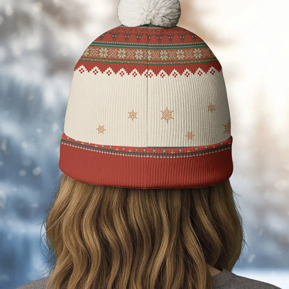 Just A Girl And Her Cats Photo - Personalized Custom Bobble Beanie Hat