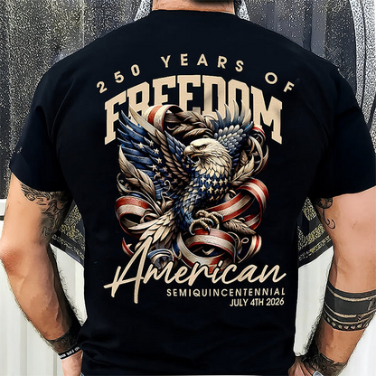 250 Years Of Freedome America Back Premium Tee