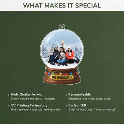 Personalised Acrylic Photo Ornaments for Family