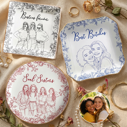 Soul Sister Keepsake Photo Dish - A Personalized Jewelry Gift for Best Friends
