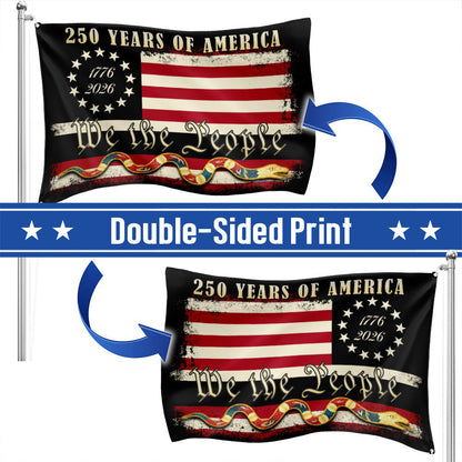 We The People 1776 2026 Flag, 250 Years of American Heritage Patriotic