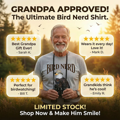 Bird Nerd Custom Name Funny - Personalized Shirt - Gift for Bird Lover, Birdwatcher, Bird Watching Gifts