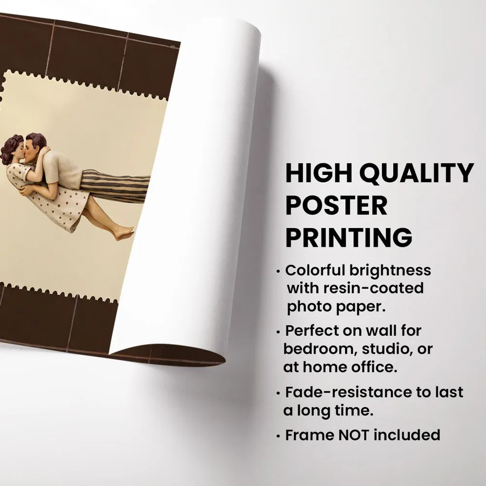 Lucky Is To Have You Mid-Century Couple - Personalized Poster - Anniversary, Valentine's Day Gift, Gift For Him, Gift For Her