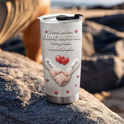 Forever Holding Hands - Personalized Custom 3D Effect Tumbler