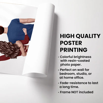 Forever in 2 Player Mode - Personalized Poster - Custom Gaming Gift for him, for her