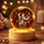 Loving Chibi Couple - Personalized Crystal Ball LED Night Light - Sentimental Valentine's Day Gift for Her, for Him