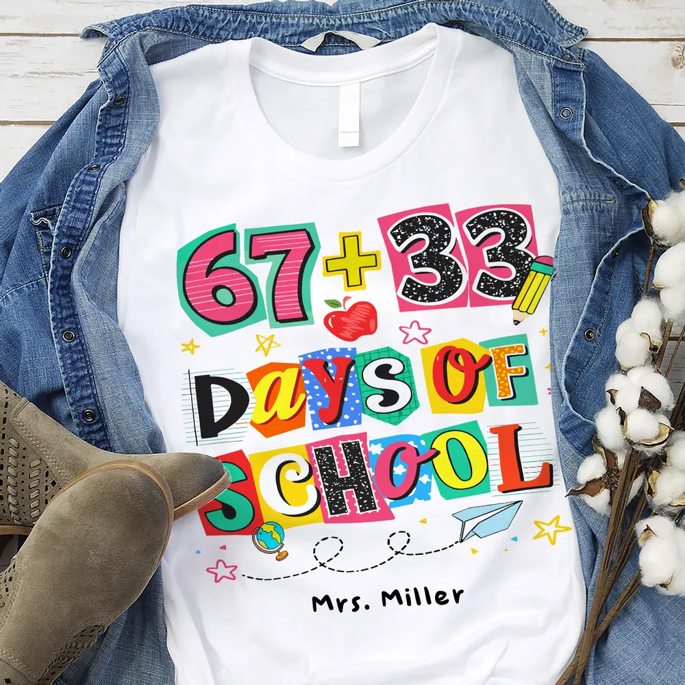 One Hundred Days Later 100 Days Of School Celebration - Personalized Classic Tee