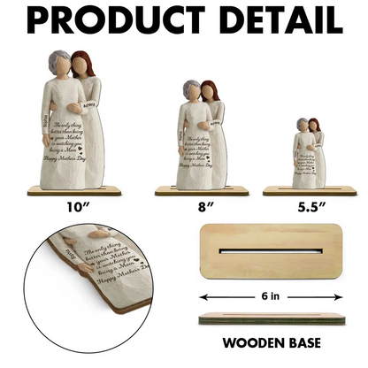 Daughter Watching You Be A Mom 2D Flat - Personalized 2-Layered Wooden Plaque - Mother's Day Gift For Daughter From Mom