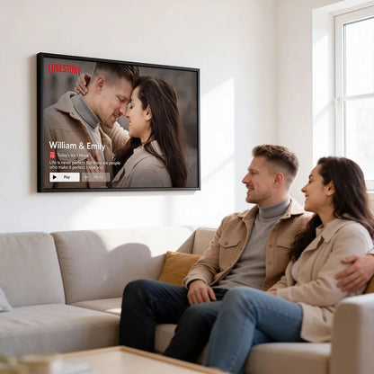 Couple Romantic Love Story - Personalized Poster - Heartfelt Valentine, Anniversary Gift For Him, For Her