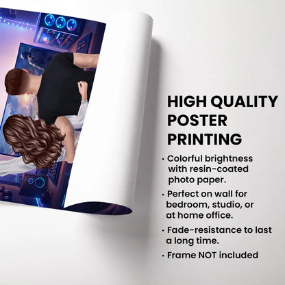 Couples Who Game Together Stay Together - Personalized Poster - Custom Gaming Gift for him, for her