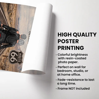 I Choose You Biker Couples Personalized Poster - Sentimental Anniversary Gift for Boyfriend, Girlfriend