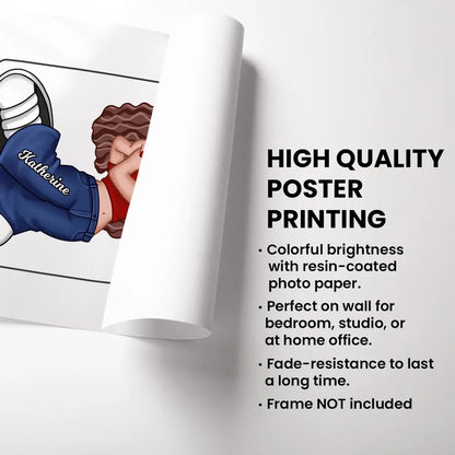 My King My Queen Y2K Couple - Personalized Poster - Valentine's Day Gift, Anniversary Gift For Him, For Her