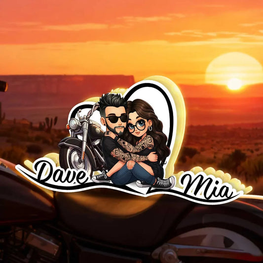 Eternal Love Biker Couple Riding Partners For Life - Personalized Light Box - Gift For Couple, Bikers, Gift For Him, For Her