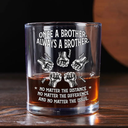 Always My Brother - Personalized Custom Whiskey Glass