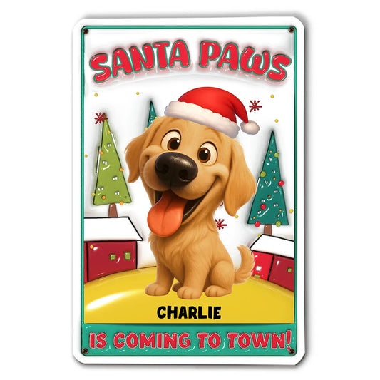 Christmas Town - Personalized Custom 3D Inflated Effect Metal Sign