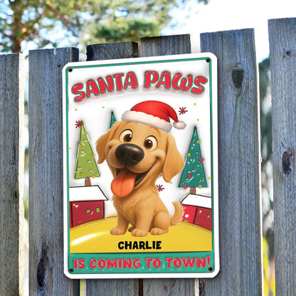 Christmas Town - Personalized Custom 3D Inflated Effect Metal Sign