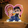 Y2K Couple Retro Heart Personalized Acrylic LED Night Light, Anniversary Gift, Gift for Him for Her
