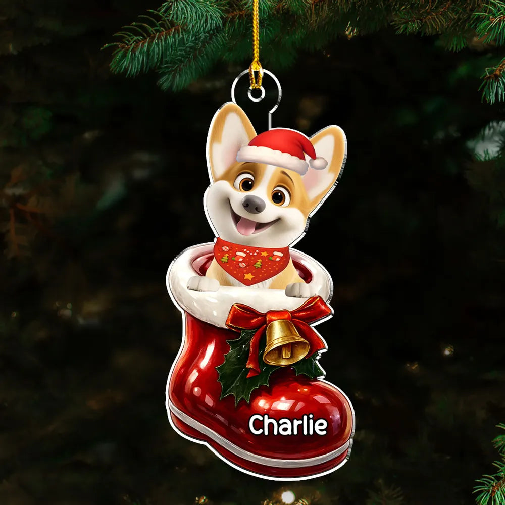 Here In Your Shoes - Personalized Custom 3D Effect Acrylic Ornament