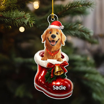 Here In Your Shoes - Personalized Custom 3D Effect Acrylic Ornament