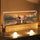 Retro Vintage Back View Couple Sitting Mountain Landscape Personalized Acrylic Block LED Night Light - Heartfelt Gift For Couple