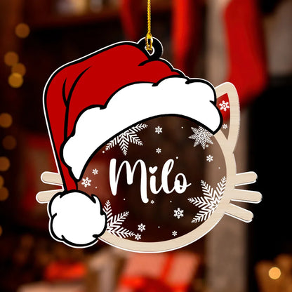 Custom Pet Name Christmas - Personalized Custom Acrylic Ornament