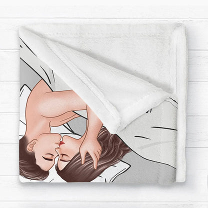 This Is Our Cuddling Blanket Romantic Kissing Couple Personalized Fleece Blanket - Romantic Gift For Couples